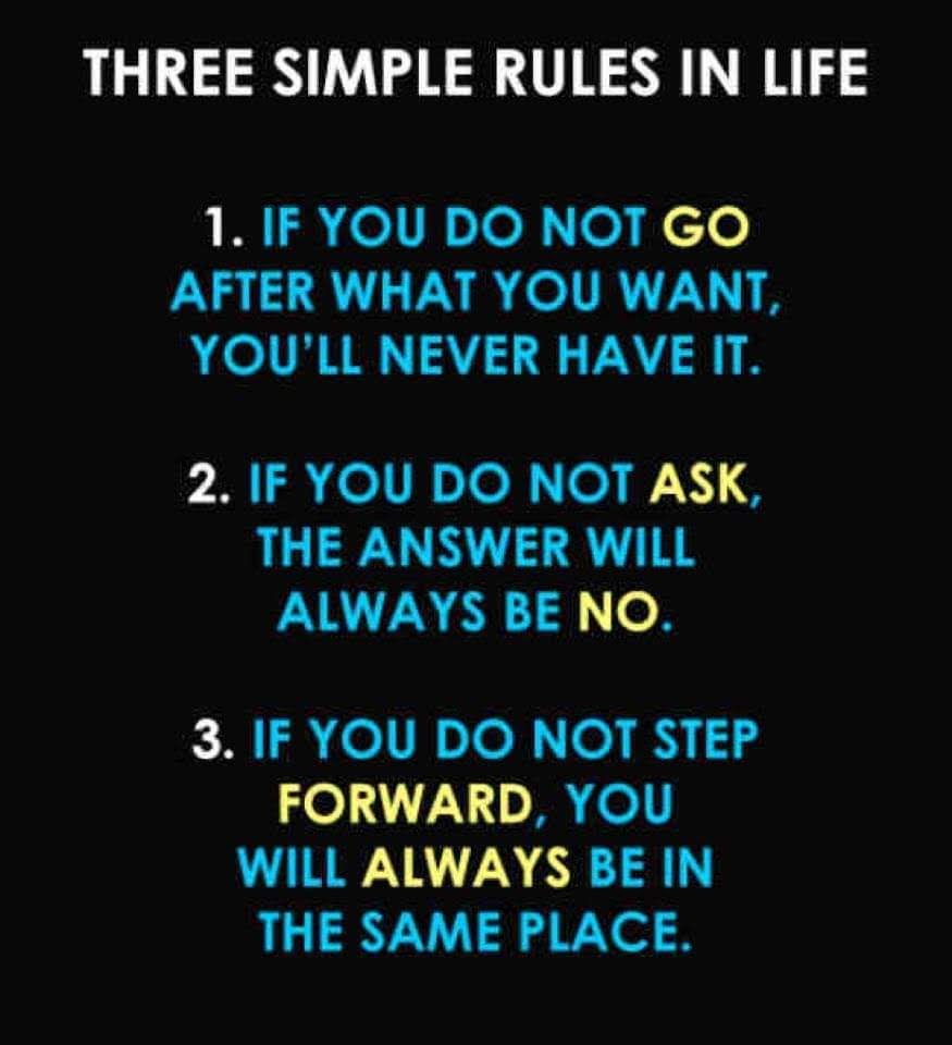 Three Simple Rules in Life